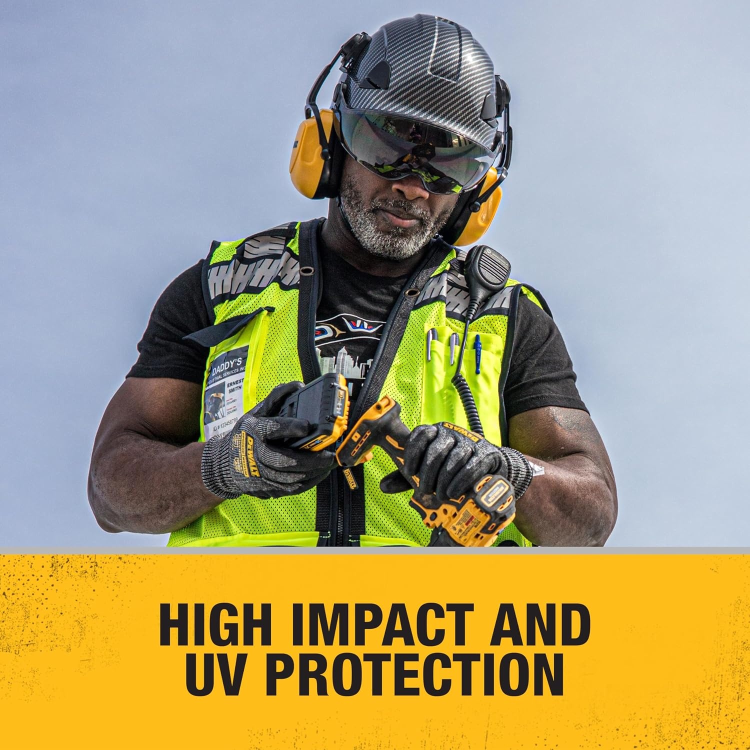 image:imageDEWALT DPG22SH Visor with Premium Antifog Clear Lens Designed to Fit DPG22 Type II Helmetsmoke Af