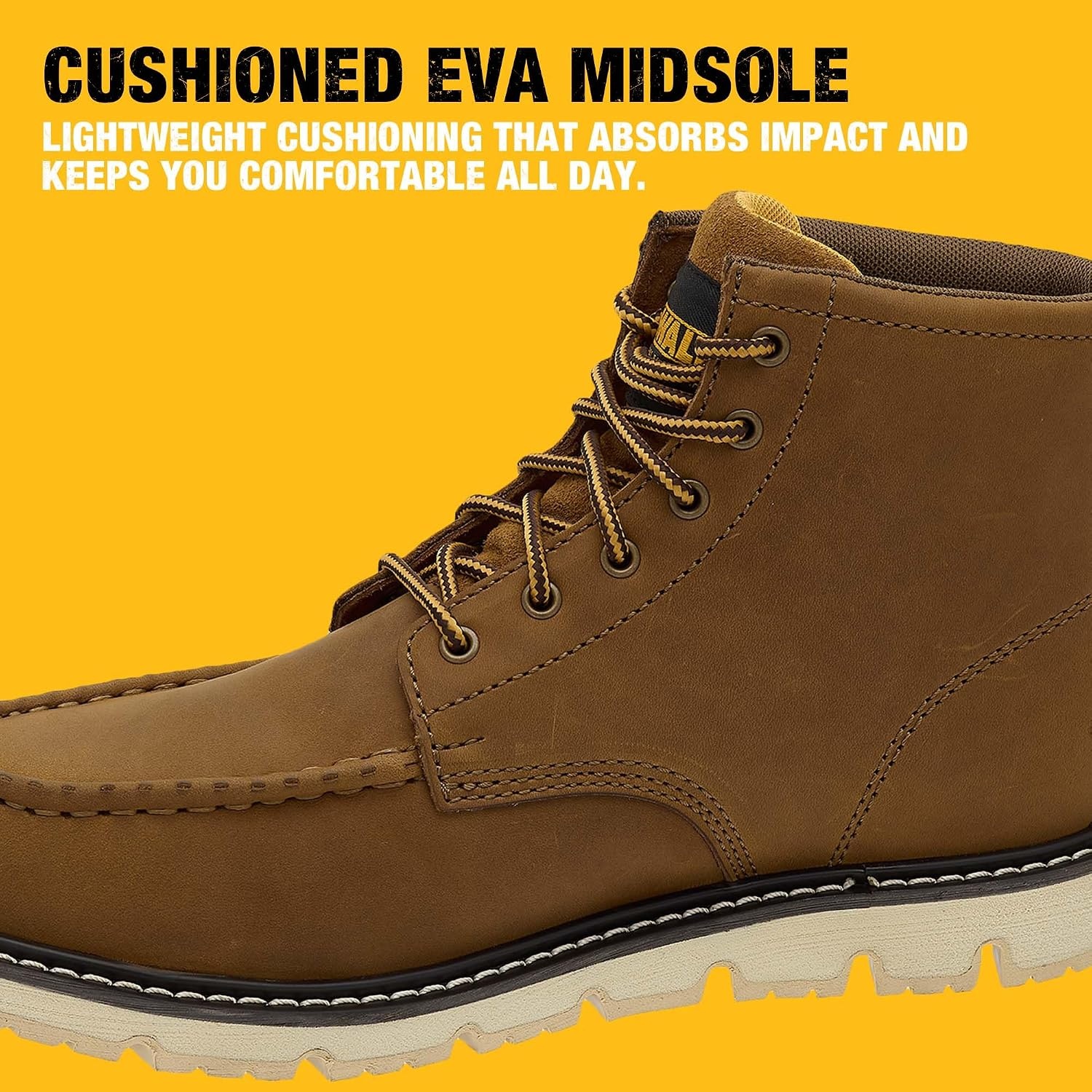image:imageDEWALT Forge Moc Toe FLEX Outsole Leather Steel Toe Safety Work Boots For MenTan