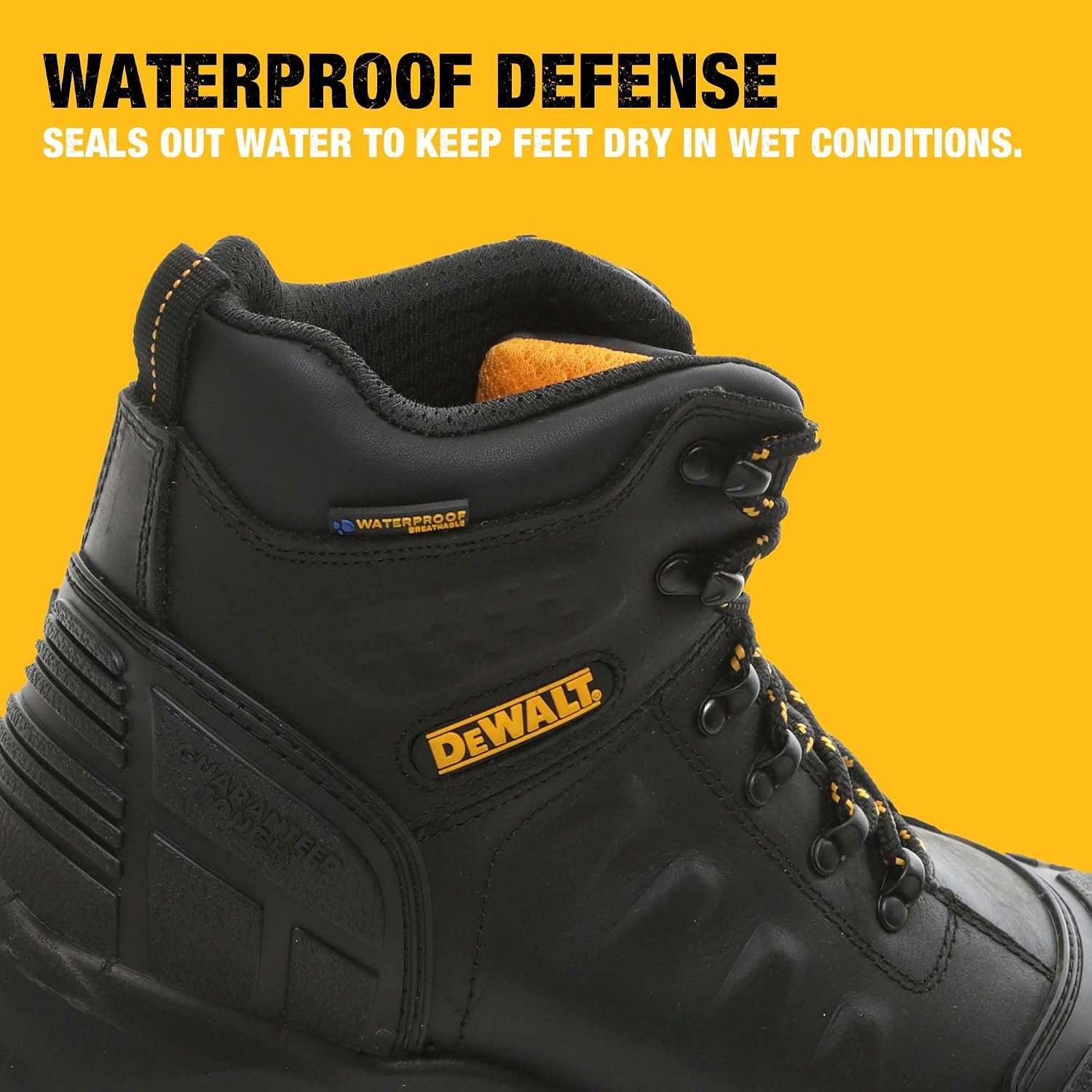 image:imageDEWALT Hadley Mens Waterproof Steel Safety Toe Work BootBlack Buffalo