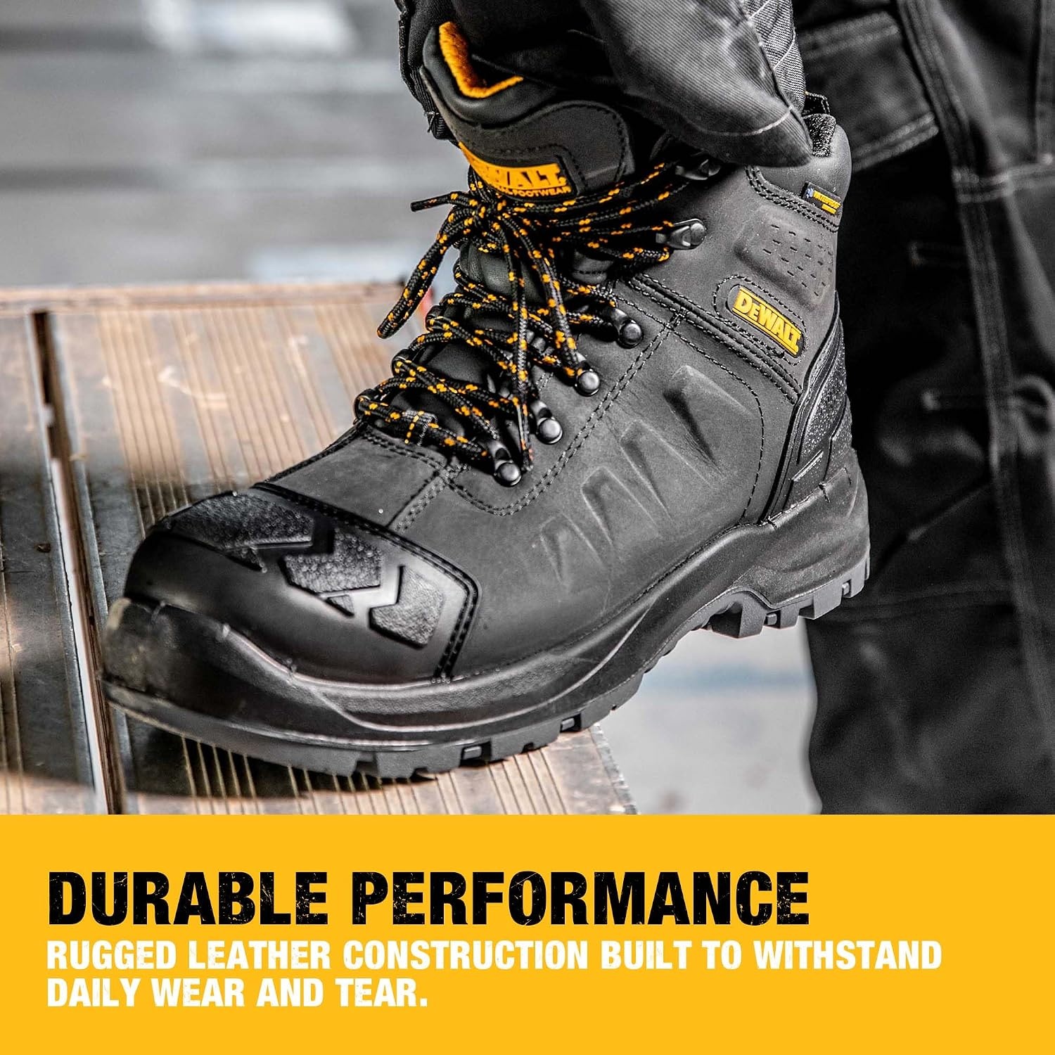 image:imageDEWALT Hadley Mens Waterproof Steel Safety Toe Work BootBlack Buffalo