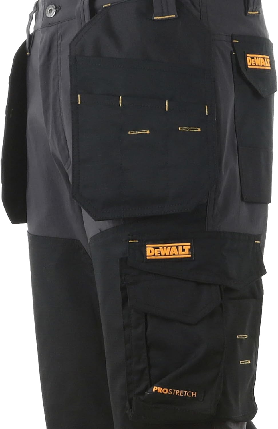 image:imageDEWALT Memphis Mens ProStretch Regular Fit Holster Pocket Utility Cargo Work PantsGreyBlack