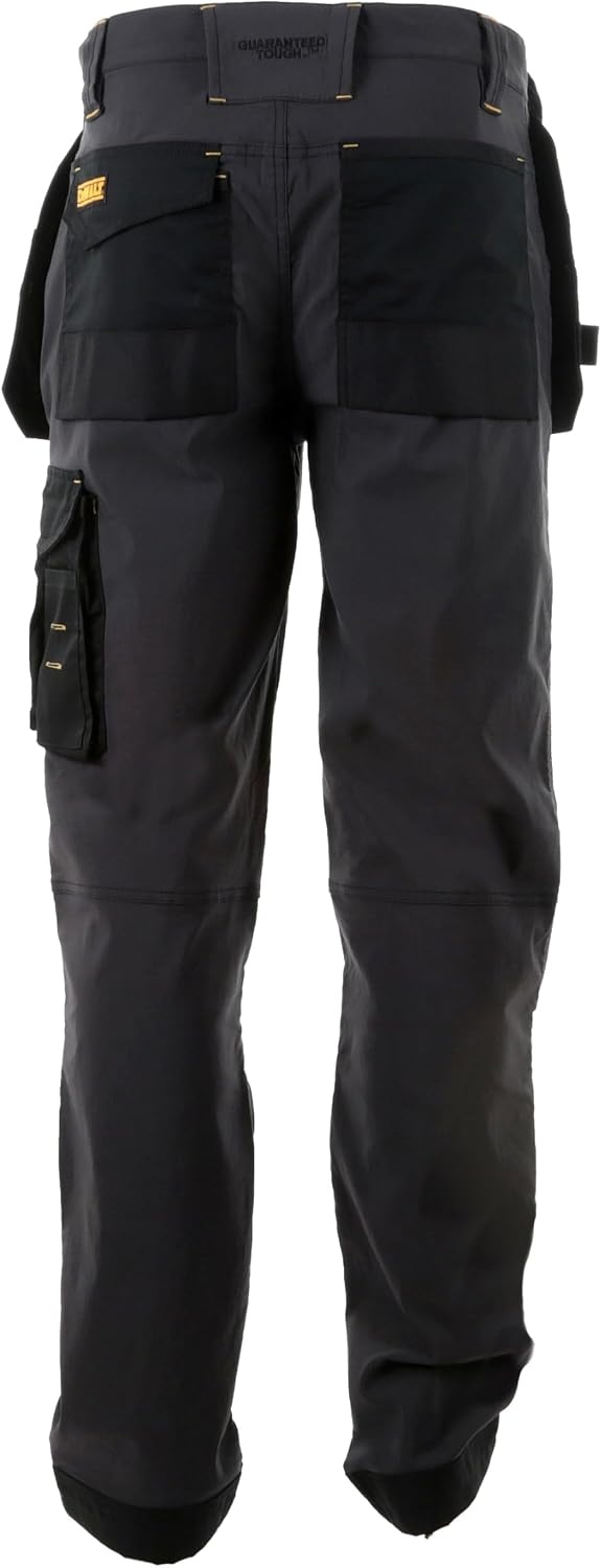 image:imageDEWALT Memphis Mens ProStretch Regular Fit Holster Pocket Utility Cargo Work PantsGreyBlack