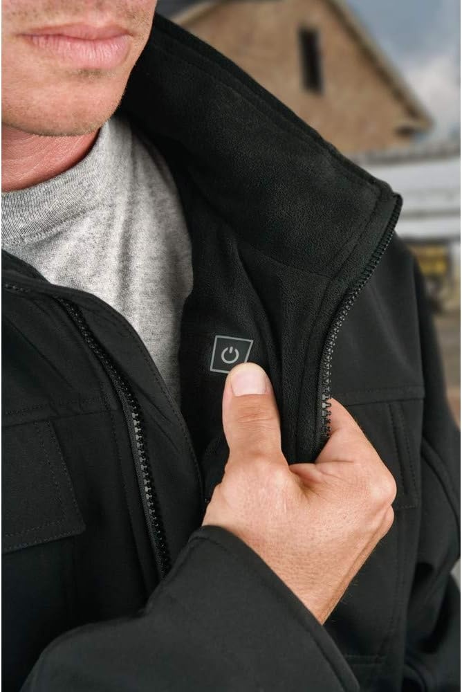 image:imageDEWALT Mens Heated Soft Shell Jacket Kit Black XLarge