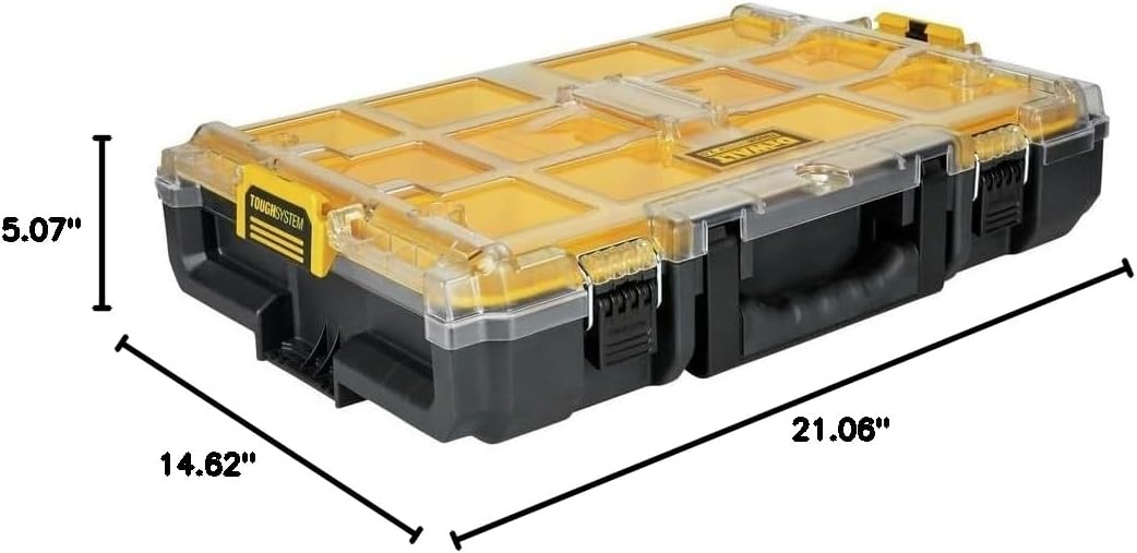 image:imageDEWALT ToughSystem Tool Organizer 20 FullSize 10 Compartments DWST08040