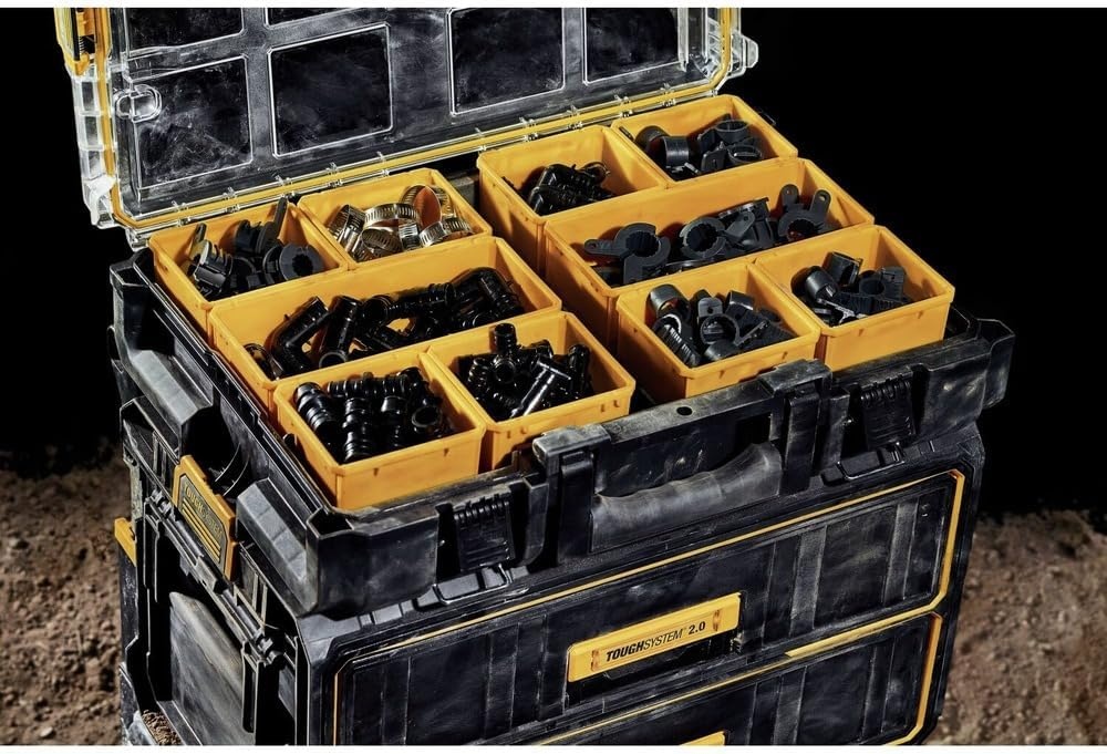 image:imageDEWALT ToughSystem Tool Organizer 20 FullSize 10 Compartments DWST08040