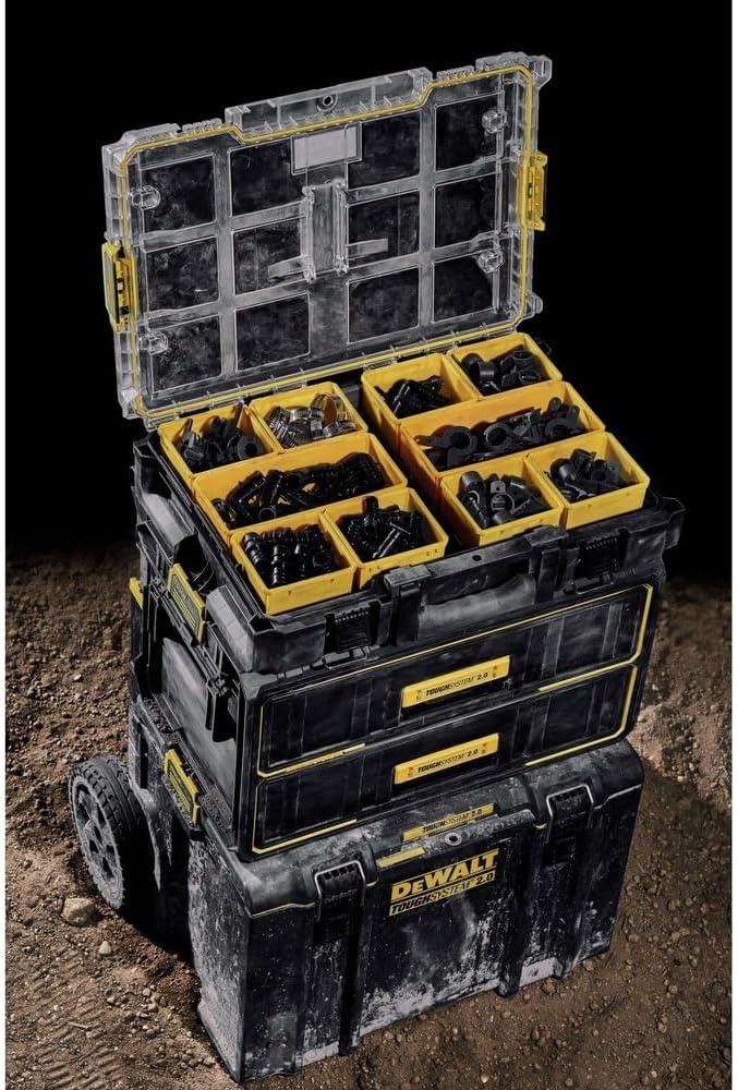 image:imageDEWALT ToughSystem Tool Organizer 20 FullSize 10 Compartments DWST08040