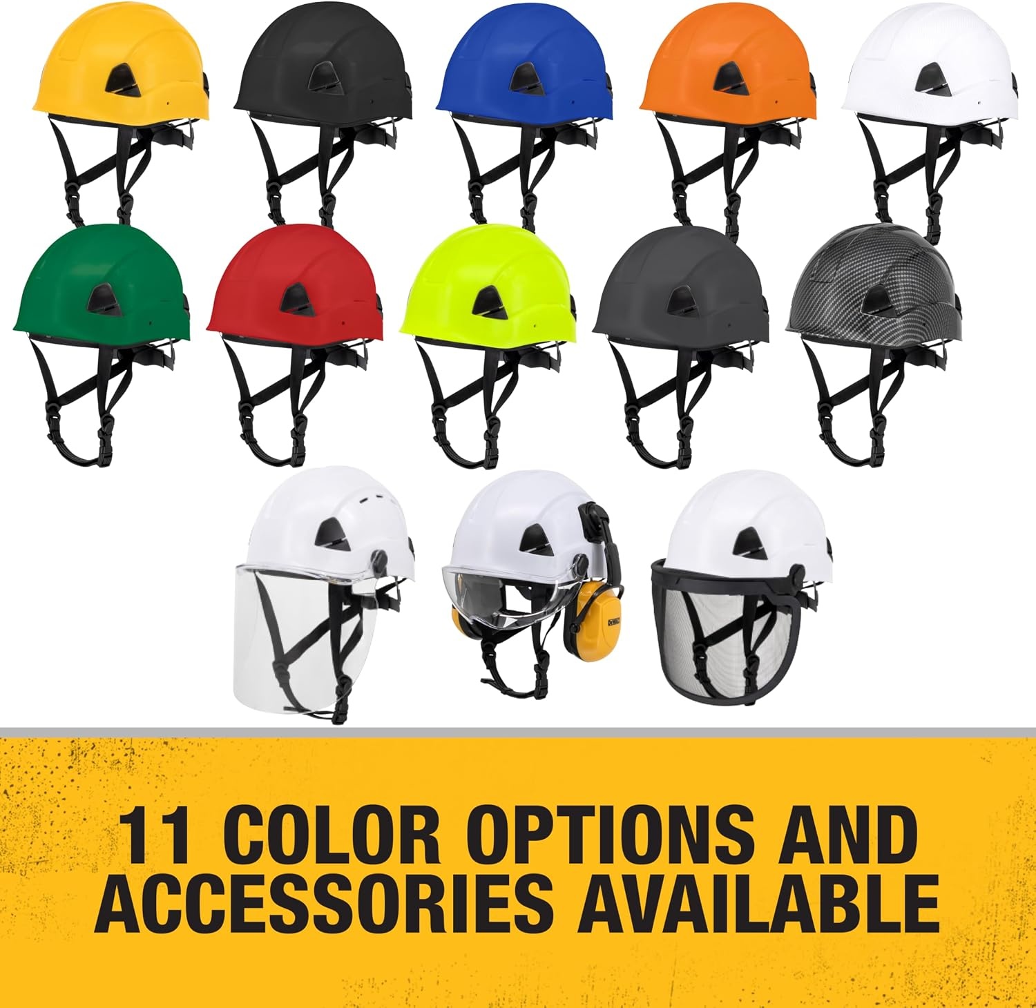 image:imageDEWALT Type II Class E 4Point Ratcheting NonVented Safety HelmetHiVis Lime