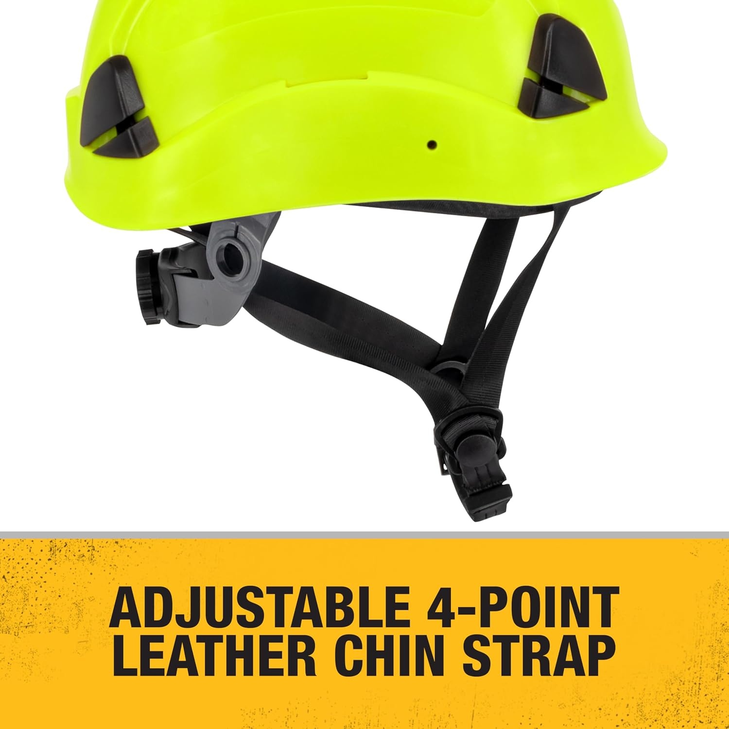 image:imageDEWALT Type II Class E 4Point Ratcheting NonVented Safety HelmetHiVis Lime