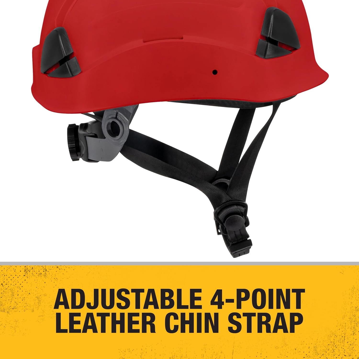 image:imageDEWALT Type II Class E 4Point Ratcheting NonVented Safety HelmetRed