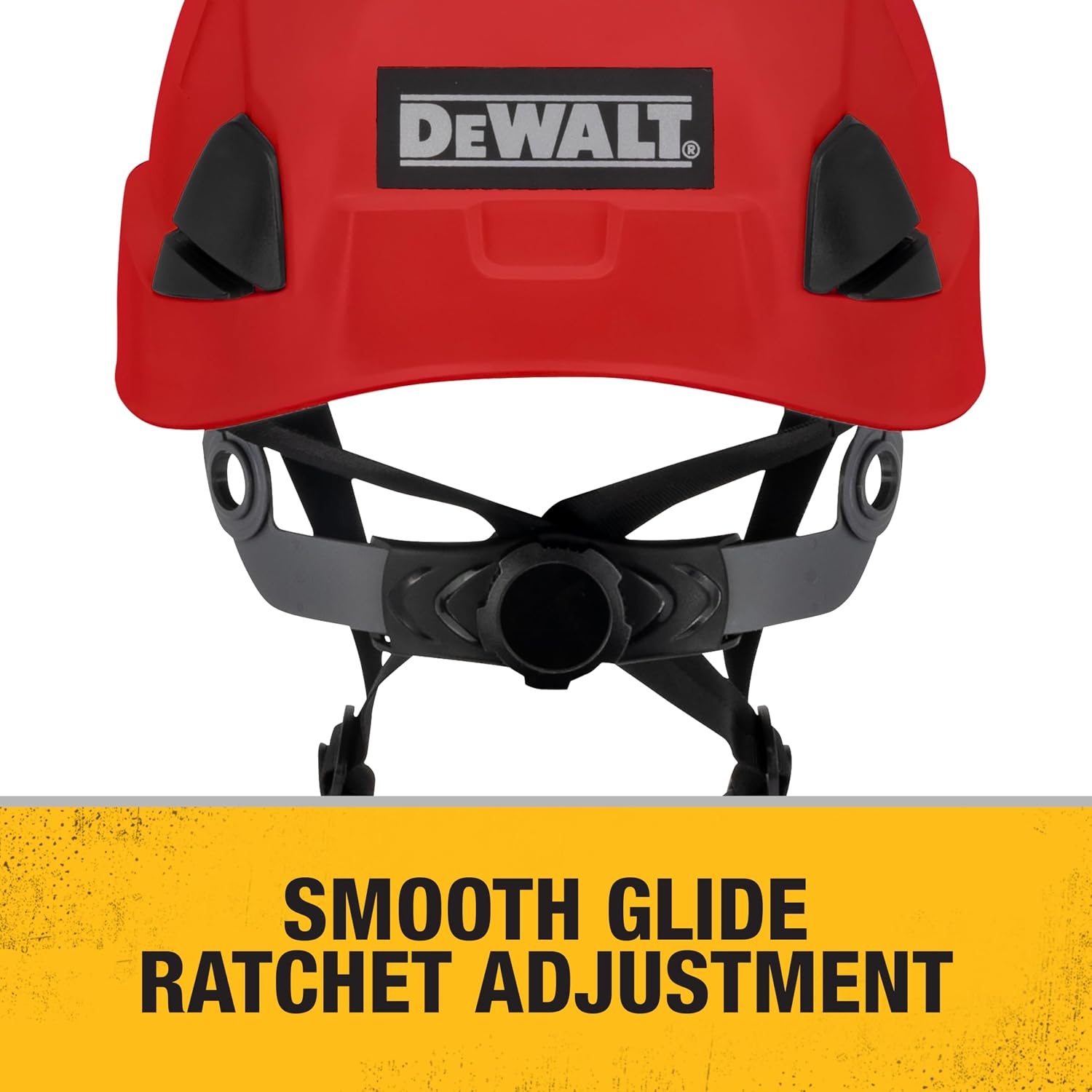image:imageDEWALT Type II Class E 4Point Ratcheting NonVented Safety HelmetRed