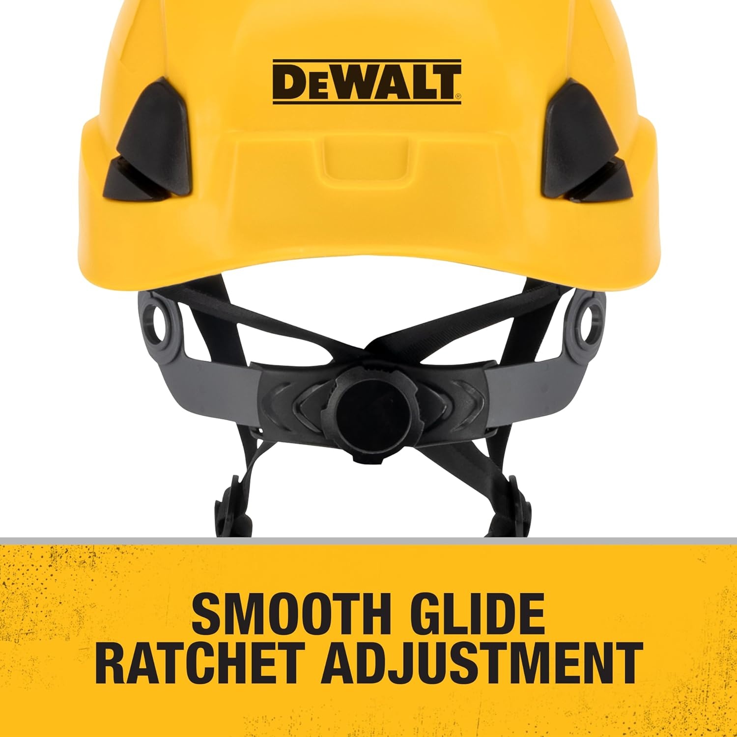 image:imageDEWALT Type II Class E 4Point Ratcheting NonVented Safety HelmetYellow