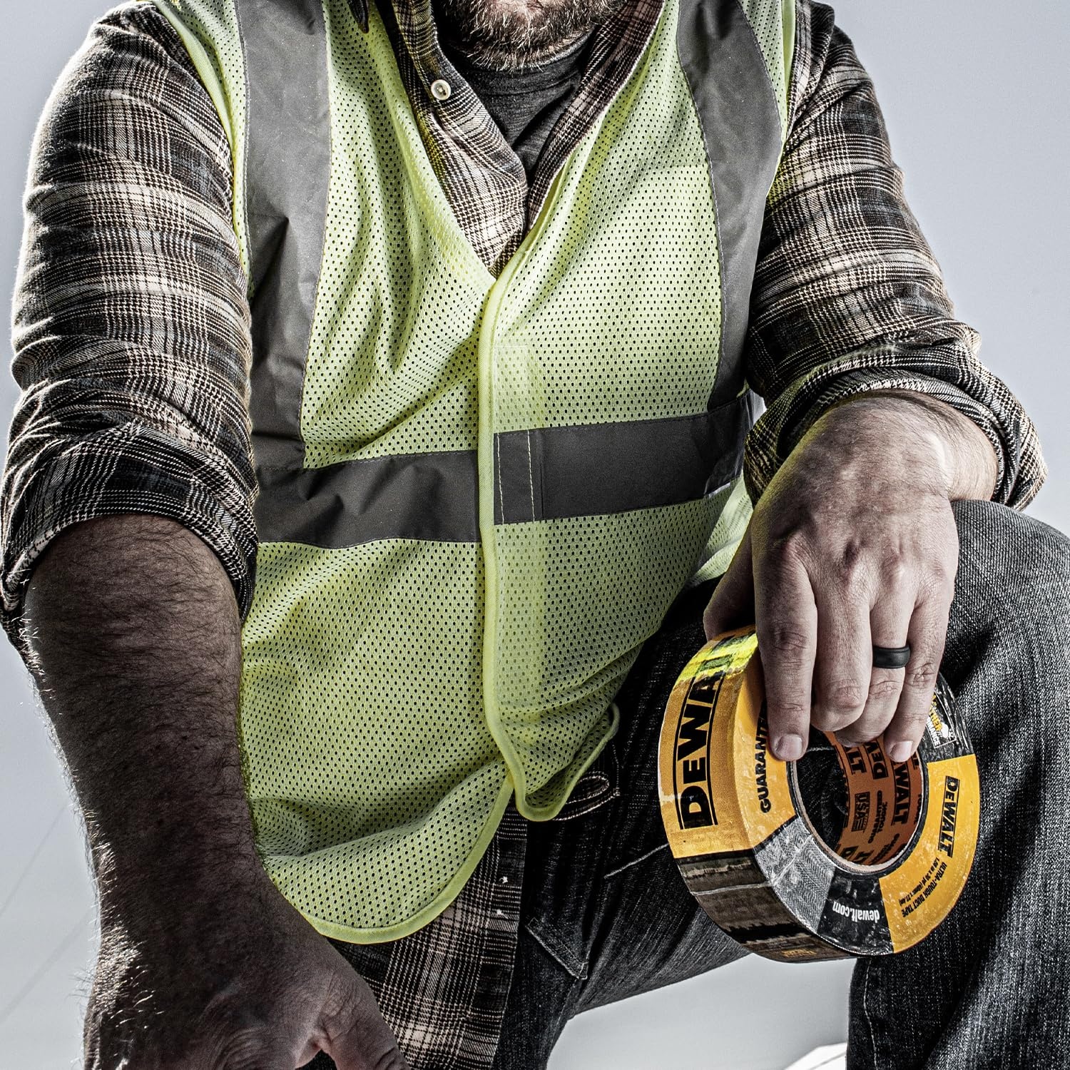 image:imageDEWALT Ultra Tough Duct Tape 188 in x 30 yd Heavy Duty Ultra Strong Aggressive Adhesive AllWeather 2 Rolls Black188 in x 30 yd Pack of 12