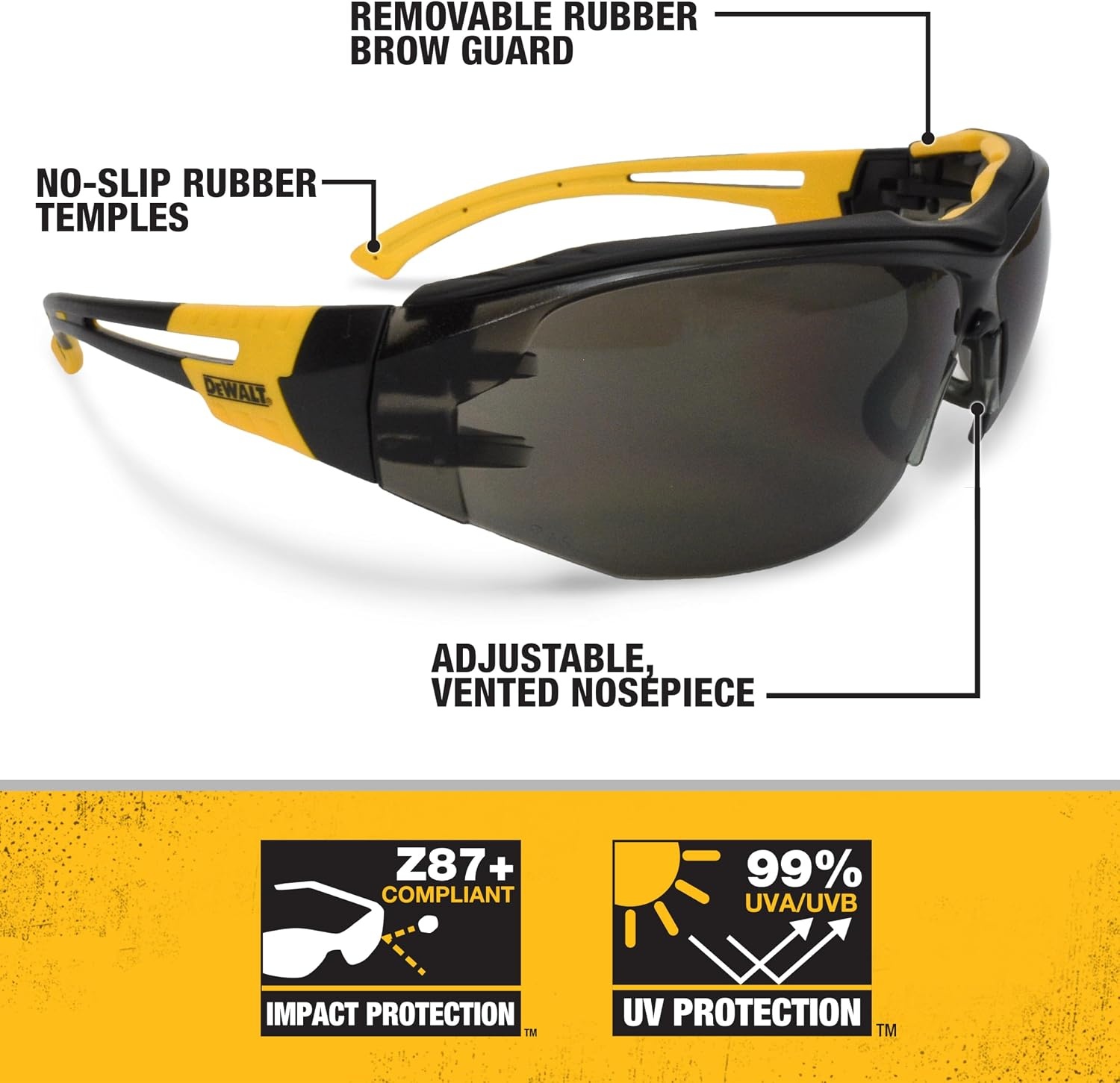 image:imageDEWALT UnisexAdult Dewalt Dpg108 Renovator Premium Safety EyewearBlackYellow