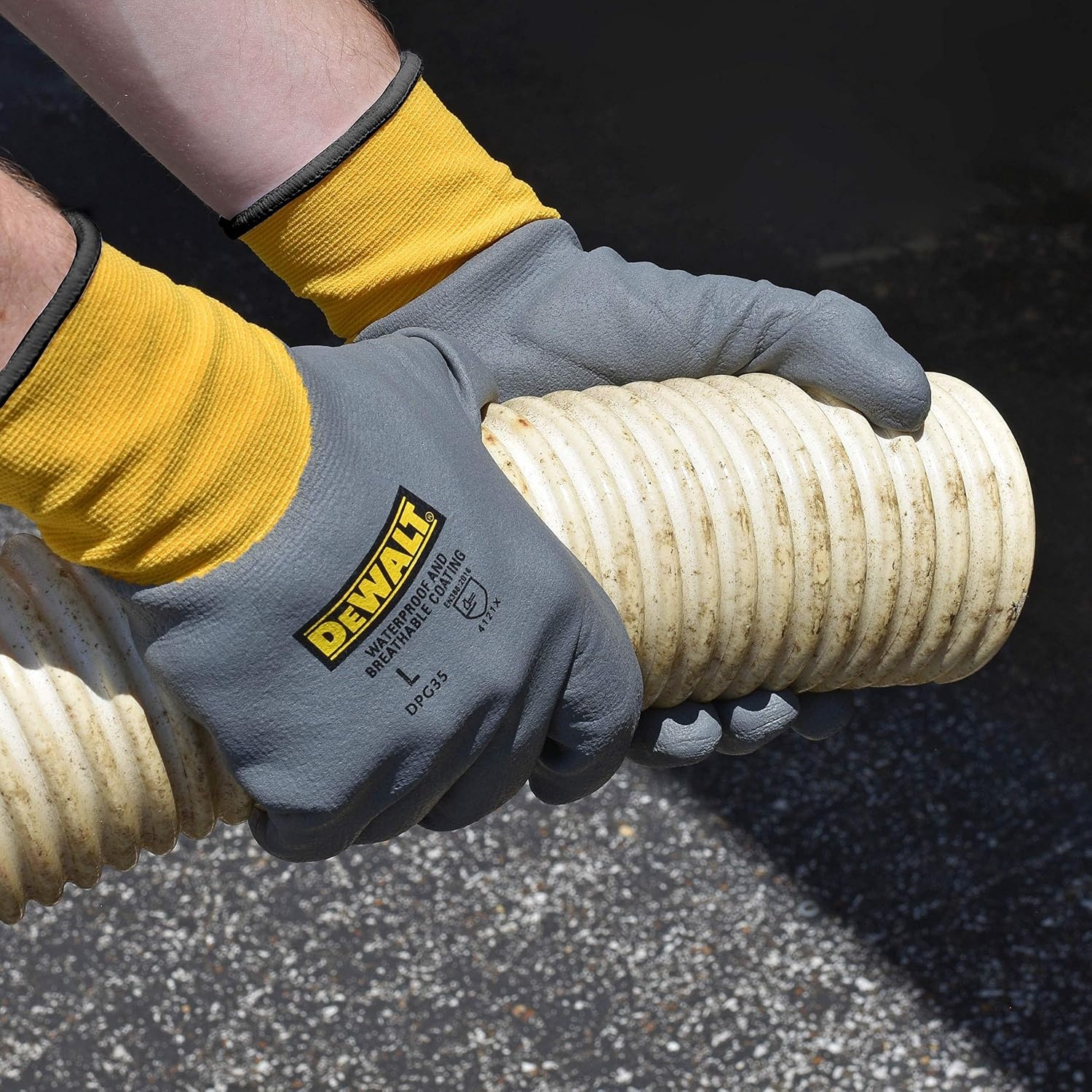 image:imageDEWALT UnisexAdult Dewalt Dpg35 Full Dip Waterresistant Breathable Work GloveMulti