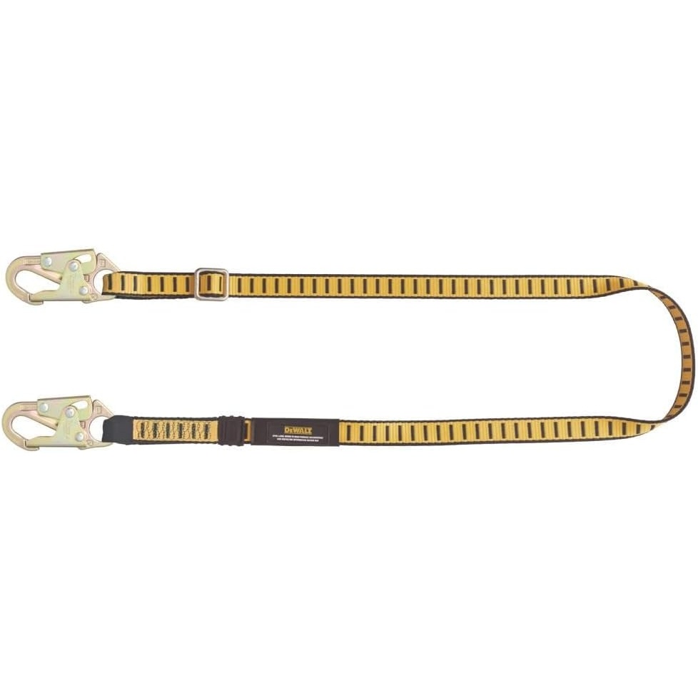 image:imageDEWALT 6Foot Energy Absorbing Lanyard6 Ft Adjustable Work Positioning Lanyard with Steel Snap Hooks on Both Ends