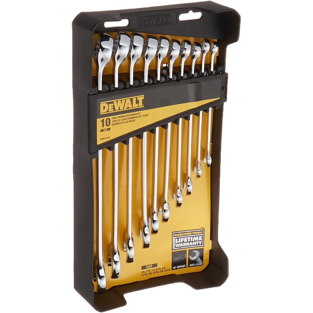 image:imageDEWALT Combination Wrench Set SAE 10 Piece DWMT72167SAEMM 10 Piece Set