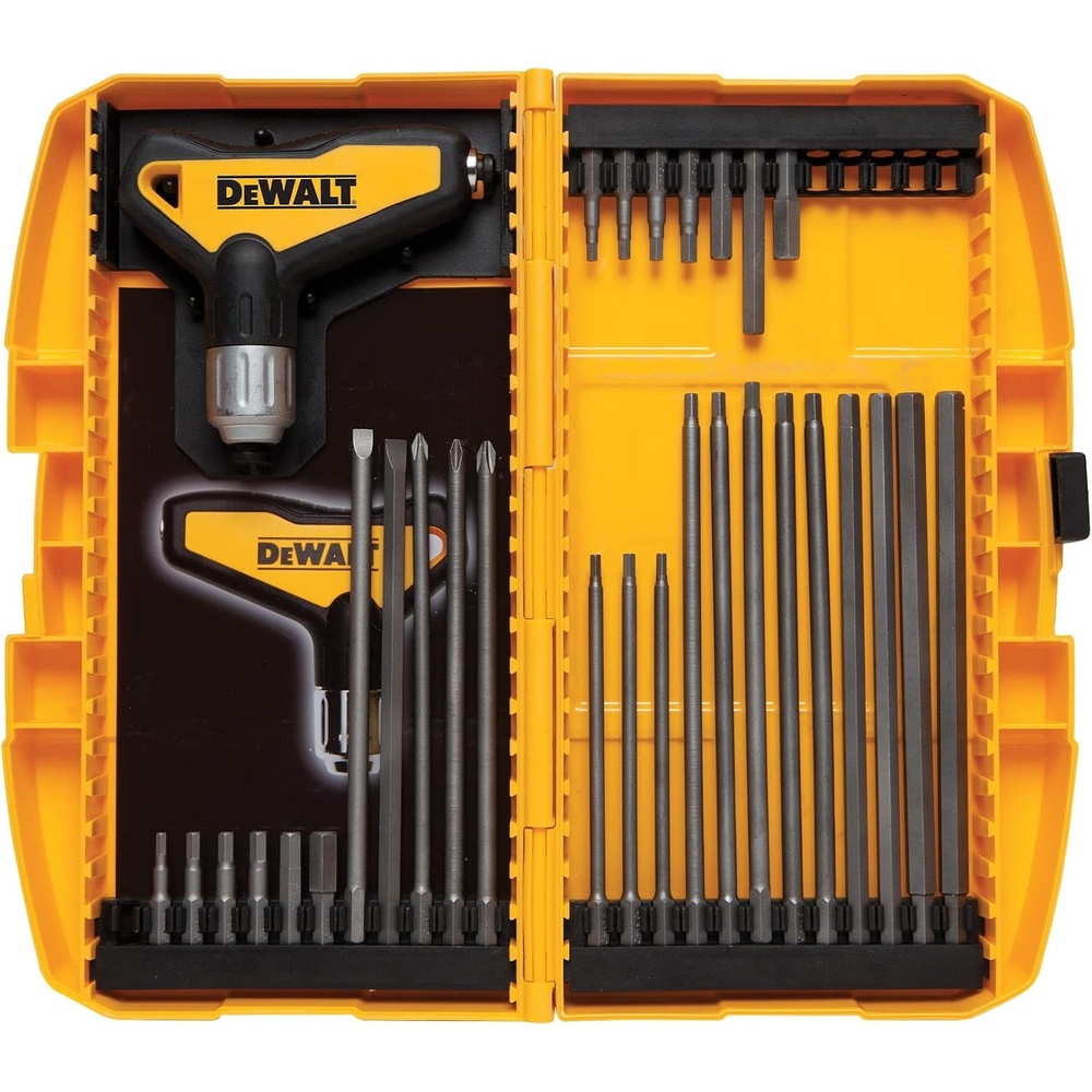 image:imageDEWALT Hex Key Wrench Set Ratcheting THandle Set 31Piece DWHT70265One Size
