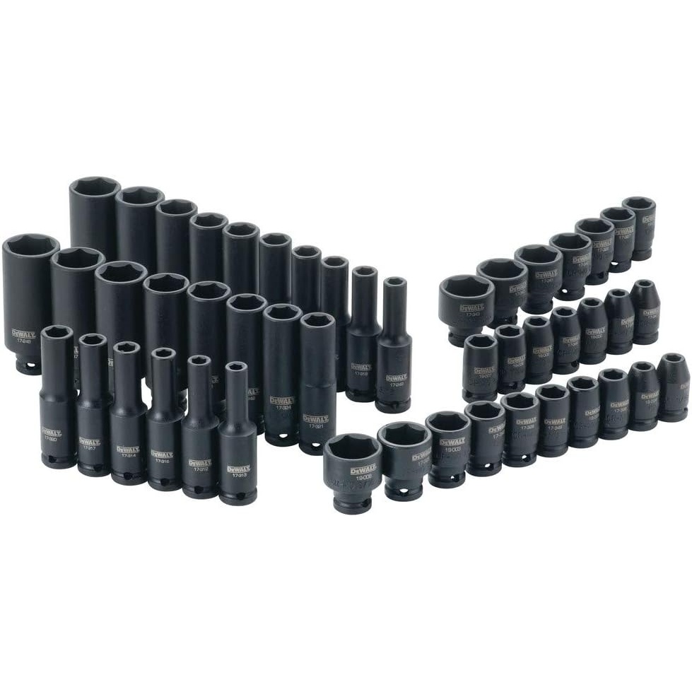 image:imageDEWALT Impact Socket Set Combination SAEMM 38Inch Drive 42Piece DWMT1924814 Drive