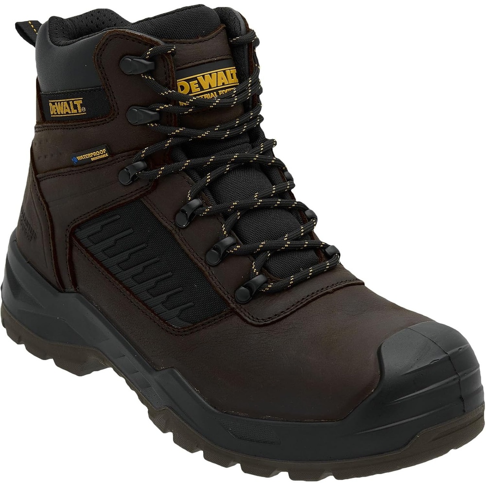 image:imageDEWALT Reynolds Mens Waterproof Leather Steel Toe Safety Work BootSeal Brown