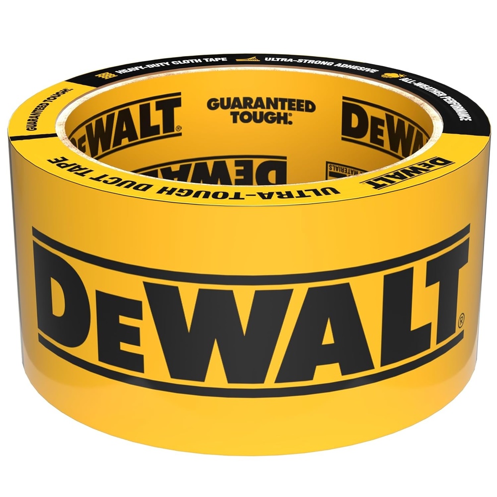 image:imageDEWALT Ultra Tough Duct Tape 188 in x 30 yd Heavy Duty Ultra Strong Aggressive Adhesive AllWeather 2 Rolls Black10yard Single Roll