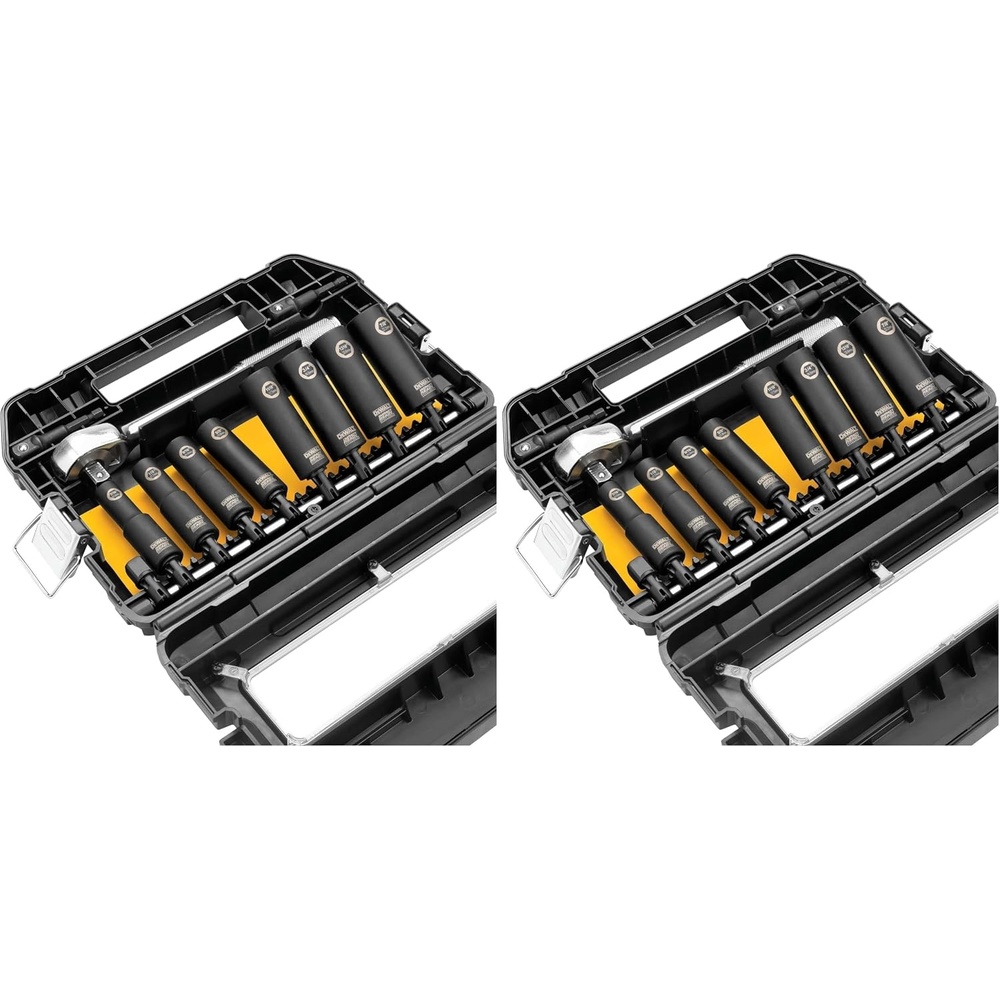 image:imageDeWalt Impact Socket Set 12 Drive 10 Piece 14 to 12 Impact Socket Adapter Set DW22812One Size Pack of 2