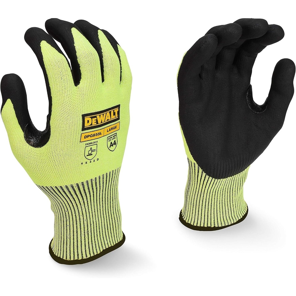 image:imageDewalt DPG855 HiVis HPPE Fiberglass Cut Glove LXLarge