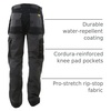 DEWALT Barstow Men’s Pro-Stretch, Water Resistant, Slim Fit, Holster Pocket, Utility Work Pants(Grey/Black)
