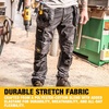DEWALT Barstow Men’s Pro-Stretch, Water Resistant, Slim Fit, Holster Pocket, Utility Work Pants(Grey/Black)