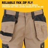 DEWALT Barstow Men’s Pro-Stretch, Water Resistant, Slim Fit, Holster Pocket, Utility Work Pants(Stone)