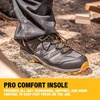 DEWALT Boron Men’s Lightweight Aluminum Toe Safety Work Shoes – Slip Resistant, Breathable Mesh, ASTM Certified, Comfortable for Construction & Warehouse(Black/Yellow)
