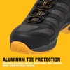 DEWALT Boron Men’s Lightweight Aluminum Toe Safety Work Shoes – Slip Resistant, Breathable Mesh, ASTM Certified, Comfortable for Construction & Warehouse(Black/Yellow)
