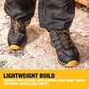 DEWALT Boron Men’s Lightweight Aluminum Toe Safety Work Shoes – Slip Resistant, Breathable Mesh, ASTM Certified, Comfortable for Construction & Warehouse(Black/Yellow)
