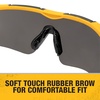 DEWALT DPG110 Chisel Unisex Trim-Fit Half Frame Protective Eyewear, Black Frame Smoke Lens(Black / Clear)