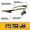 DEWALT DPG110 Chisel Unisex Trim-Fit Half Frame Protective Eyewear, Black Frame Smoke Lens(Black / Smoke)