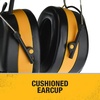 DEWALT DPG15 Hearing Protection Earmuffs with AM/FM Radio, LCD Display, 8 Presets, 3.5mm Aux, NRR 25dB