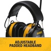 DEWALT DPG15 Hearing Protection Earmuffs with AM/FM Radio, LCD Display, 8 Presets, 3.5mm Aux, NRR 25dB