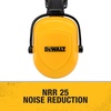 DEWALT DPG660 Yellow with Black Earcups Dielectric Expandable NRR 25 Cap Mount Earmuff