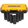 DEWALT DWMT74736 Tough Box 7PC SAE 1/2 Deep Drive Impact Socket Set(One Size)
