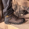 DEWALT Hayes Men’s Waterproof, Leather, Steel Toe, Safety Work Boot(Seal Brown)