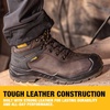 DEWALT Hayes Men’s Waterproof, Leather, Steel Toe, Safety Work Boot(Seal Brown)