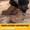 DEWALT Hayes Men’s Waterproof, Leather, Steel Toe, Safety Work Boot(Stone)