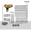DEWALT Hex Key Wrench Set, Ratcheting. T-Handle Set, 31-Piece (DWHT70265)(One Size)