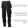 DEWALT Memphis Men’s Pro-Stretch, Regular Fit, Holster Pocket, Utility Cargo Work Pants(Grey/Black)