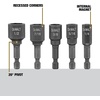 DEWALT Nut Driver Set, Impact Ready, Magnetic, 5-Piece (DW2235IR)