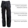 DEWALT Protradesman Men’s Loose Fit, Holster Pocket, Cottonpoly Stretch Work Pants(Black)