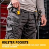 DEWALT Protradesman Men’s Loose Fit, Holster Pocket, Cottonpoly Stretch Work Pants(Black)