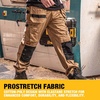 DEWALT Protradesman Men’s Loose Fit, Holster Pocket, Cottonpoly Stretch Work Pants(Tan)