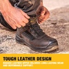 DEWALT Reynolds Men’s Waterproof, Leather, Steel Toe, Safety Work Boot(Seal Brown)