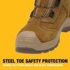 DEWALT Richardson Men’s BOA Fit System, Nubuck Leather, Water Resistant, Wide Fit, Steel Toe, Safety Work Boot(Clay)
