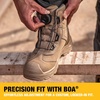 DEWALT Richardson Men’s BOA Fit System, Nubuck Leather, Water Resistant, Wide Fit, Steel Toe, Safety Work Boot(Stone)